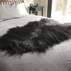 Icelandic Natural Black Undyed Sheepskin Rug