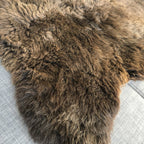 Natural British Brown Sheepskin Rug Large