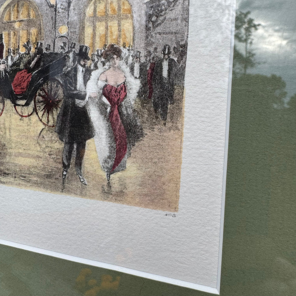 Pair of F. Giusto Hand-Colored Paris Engravings