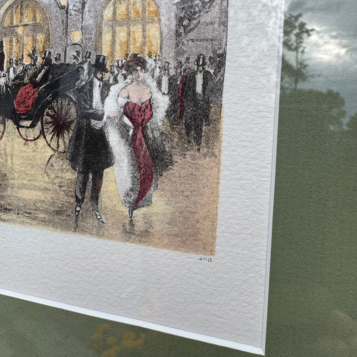 Pair of F. Giusto Hand-Colored Paris Engravings