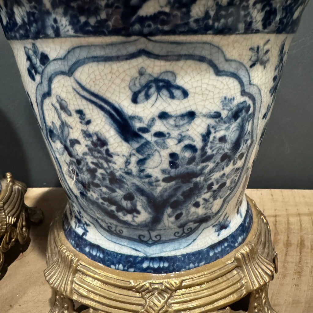 Blue & White Chinoiserie Style Cachepots