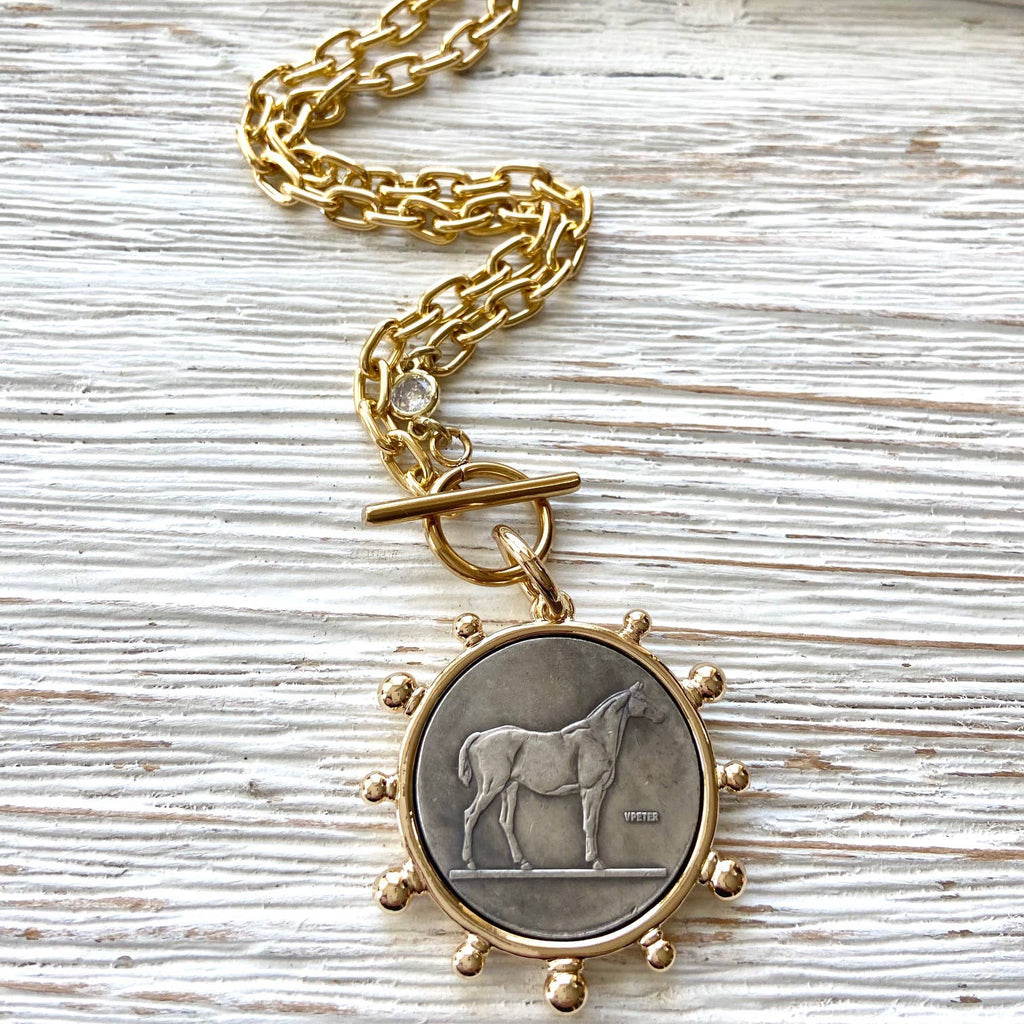 French Medallion Necklace