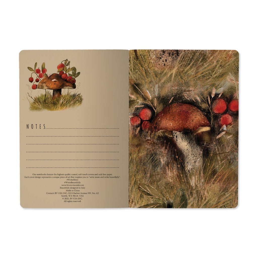 A5 Notebook - Mushroom Watercolor 