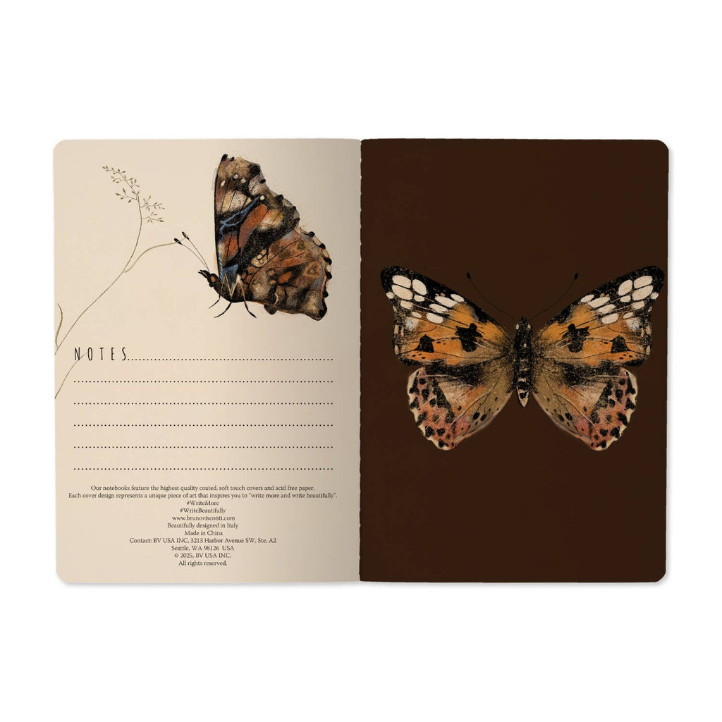 A5 Notebook - Butterflies on Blush 