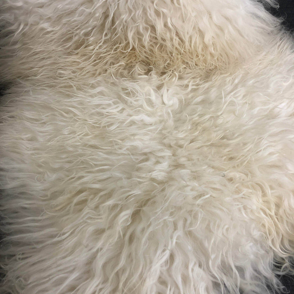 Icelandic Curly White Natural Sheepskin