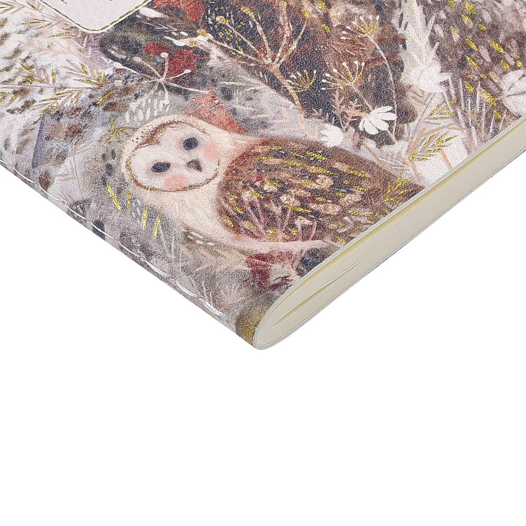 Vegan Leather A6 Passport Notebook - Owls