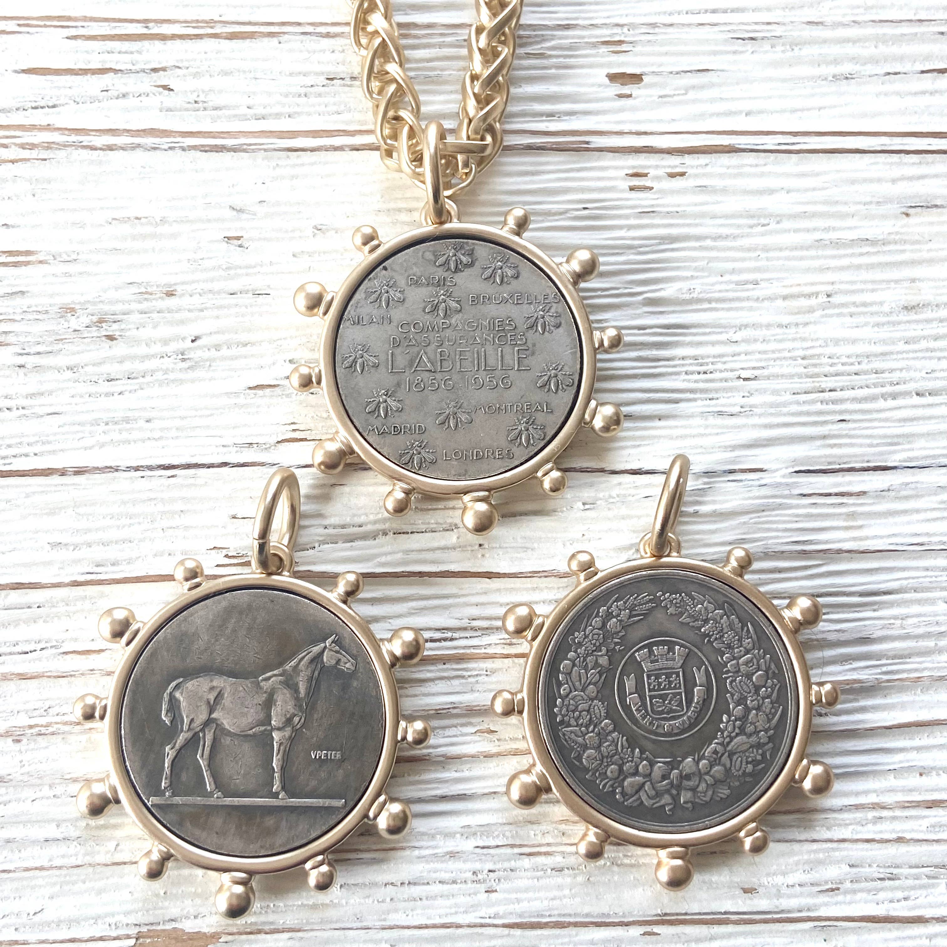 French Coin Necklace
