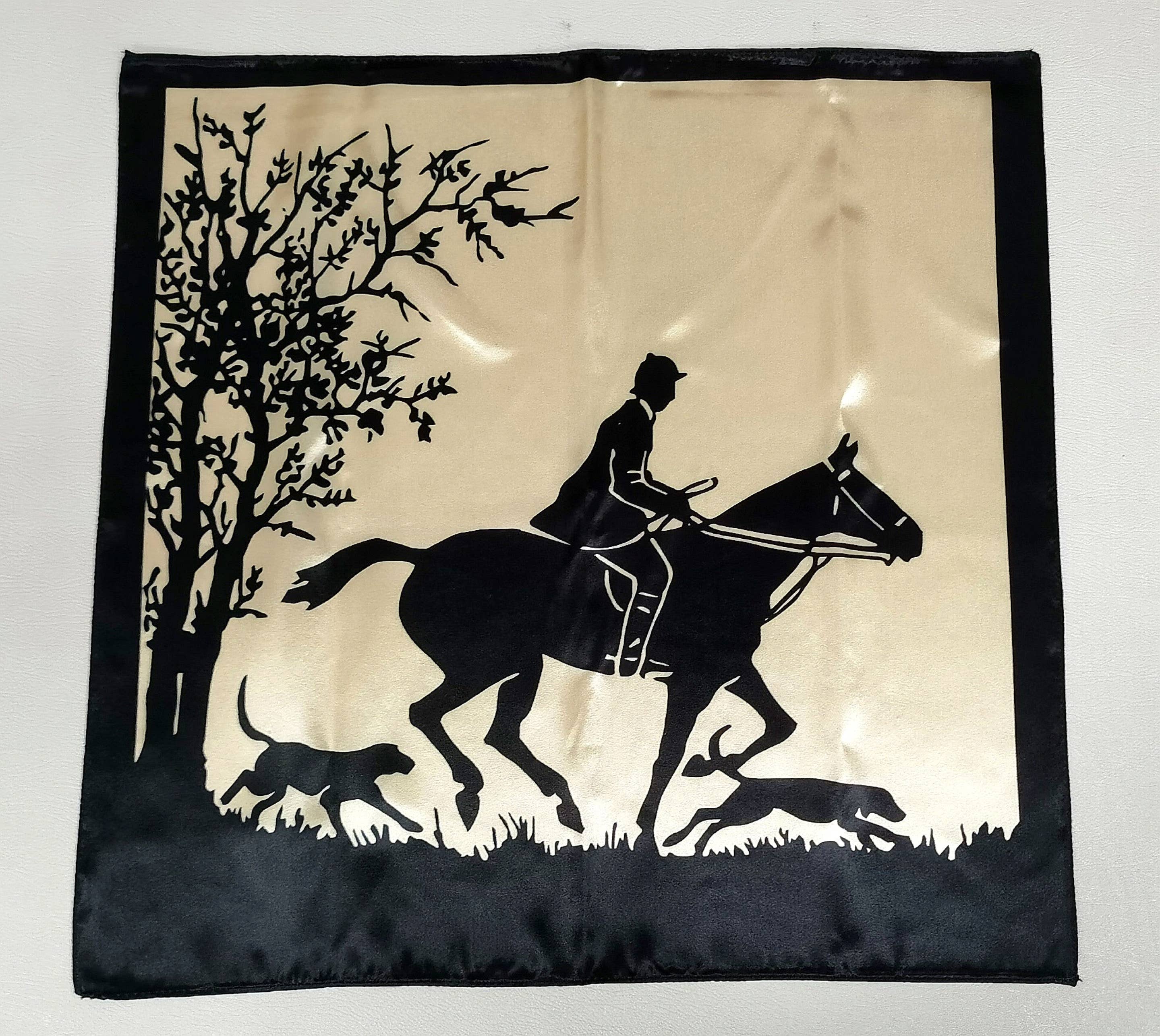 Fox Hunting Satin Scarf