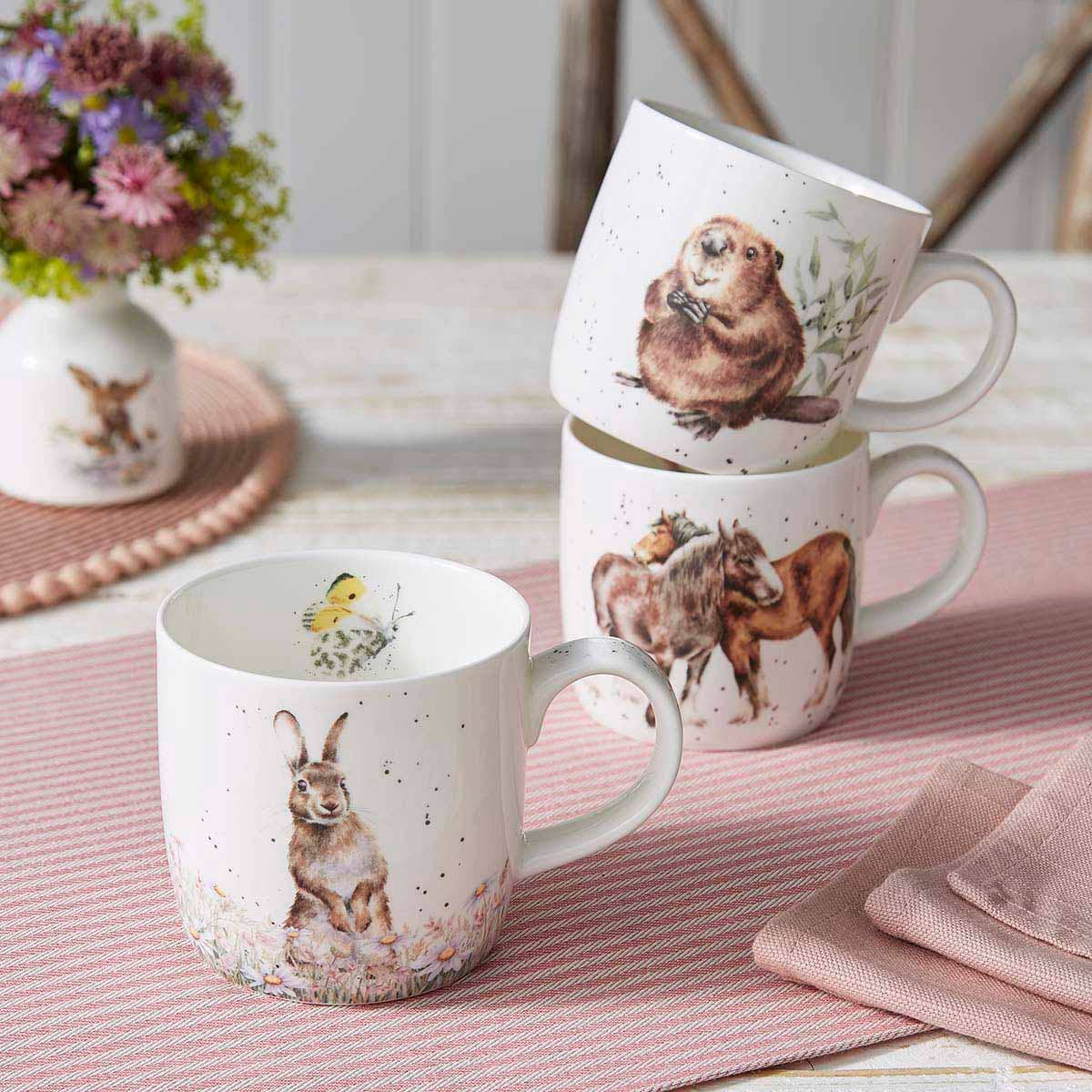 Royal Worcester Rw-Wrendale Designs Horses Mug 11Oz.