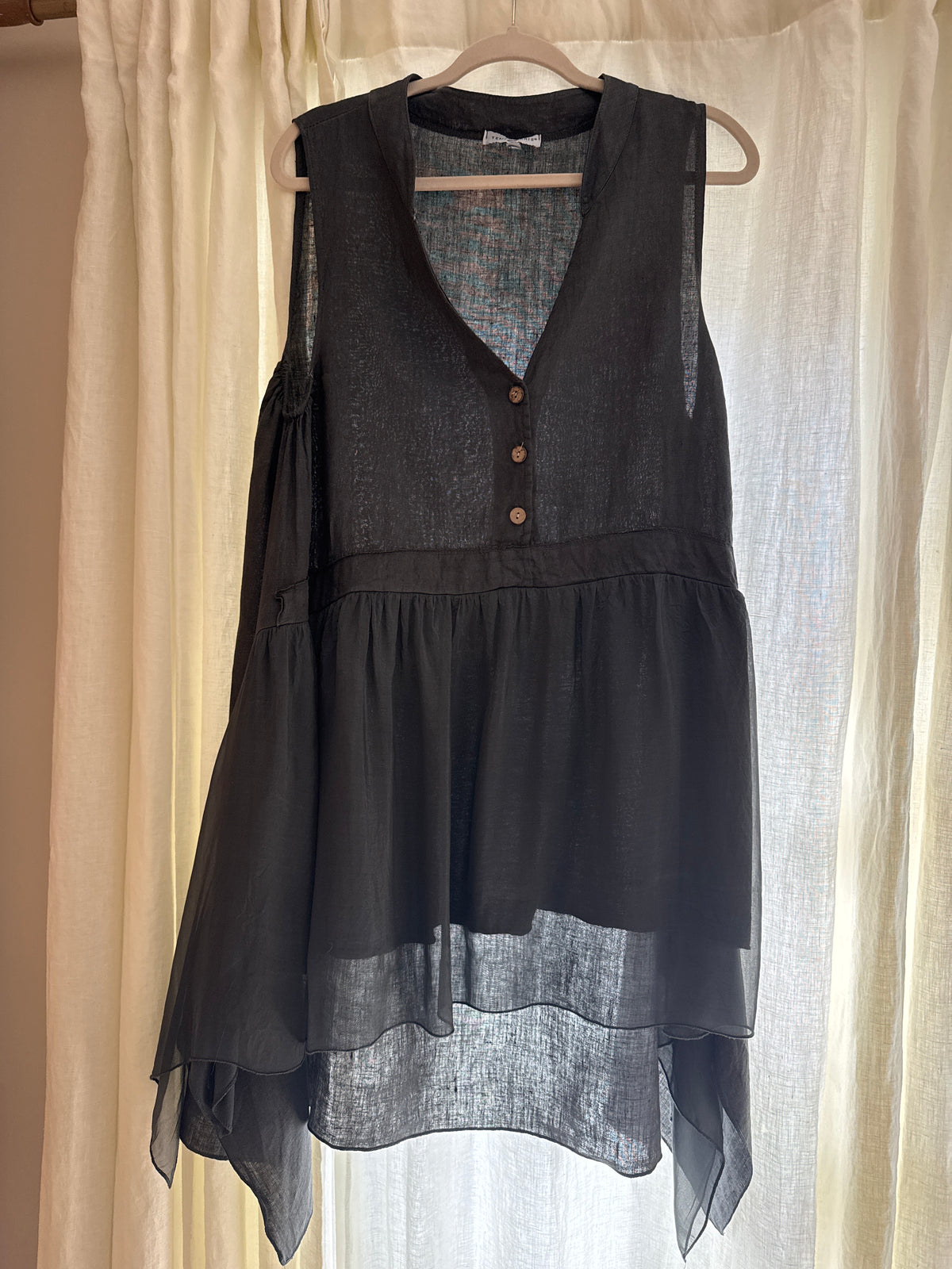 Italian linen grey tunic/dress
