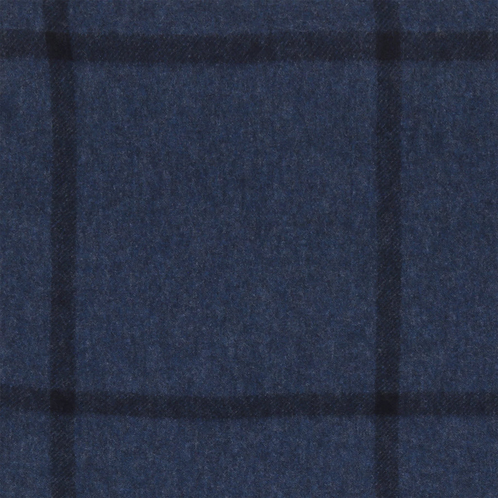 Joshua Ellis Dark Blue Check Throw