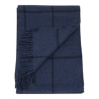 Joshua Ellis Dark Blue Check Throw