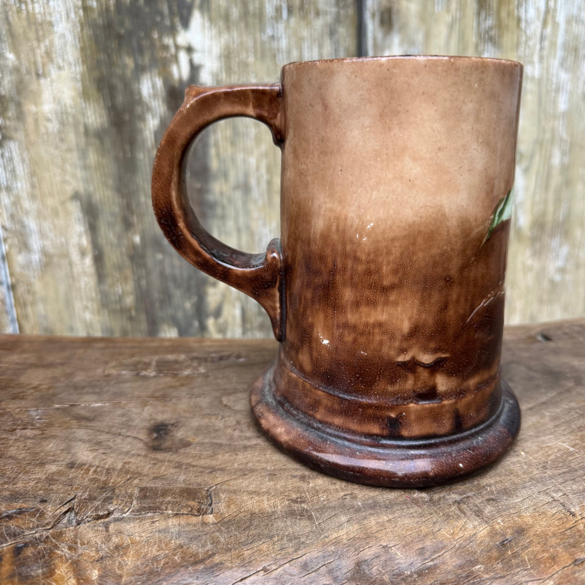 Antique Bell Pottery Hand-Painted Corn Mug, c. 1890–1906