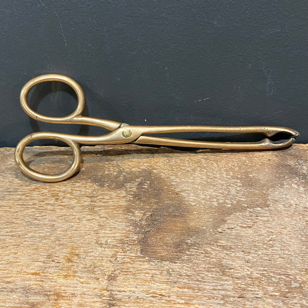 19th-Century English Brass Ember Tongs