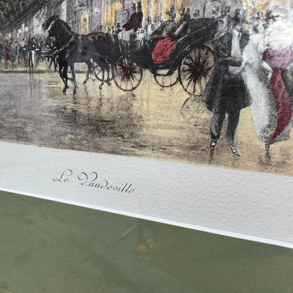 Pair of F. Giusto Hand-Colored Paris Engravings