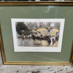 Pair of F. Giusto Hand-Colored Paris Engravings