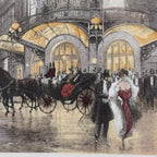Pair of F. Giusto Hand-Colored Paris Engravings