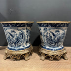 Blue & White Chinoiserie Style Cachepots