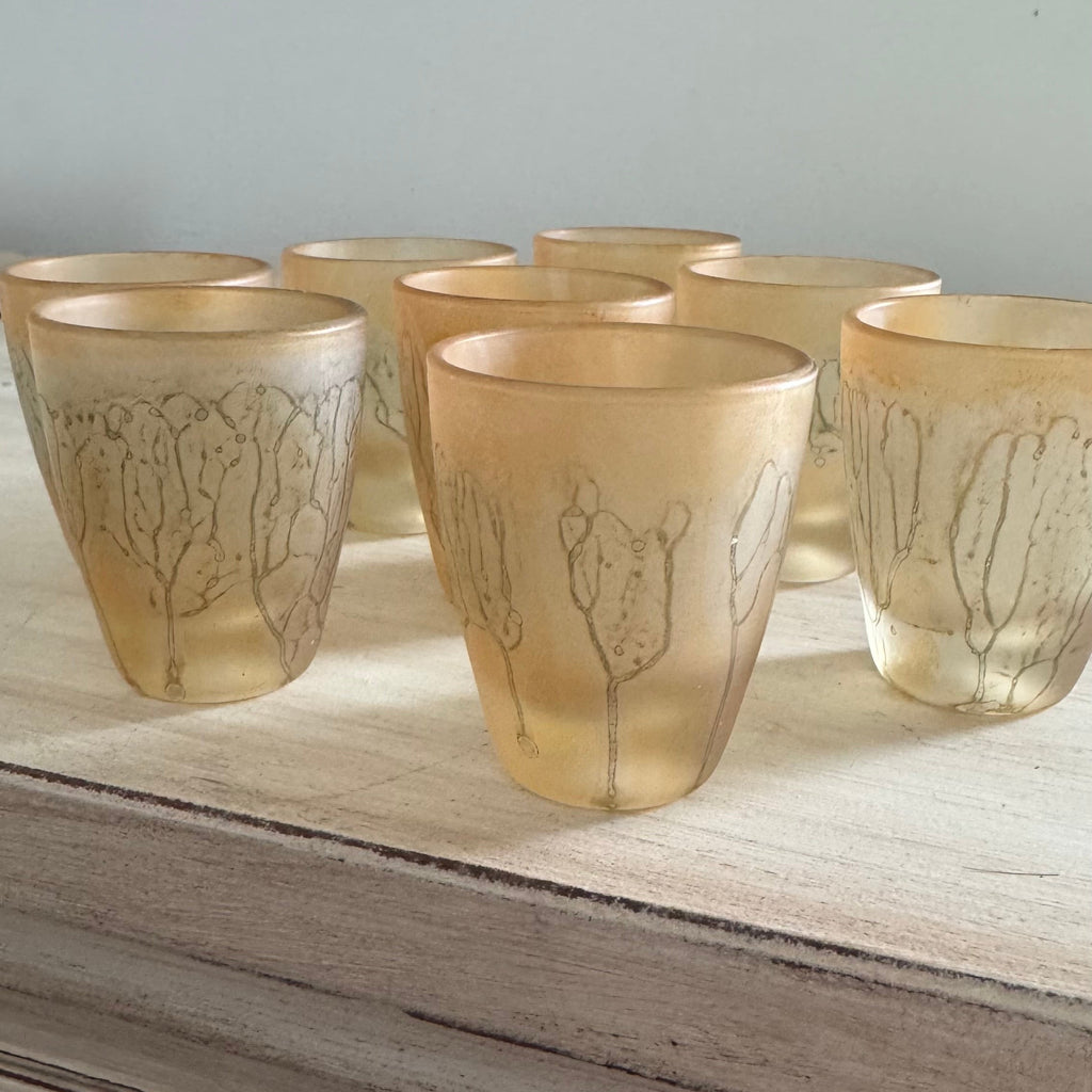 French Frosted Shot Glasses (set of 8)