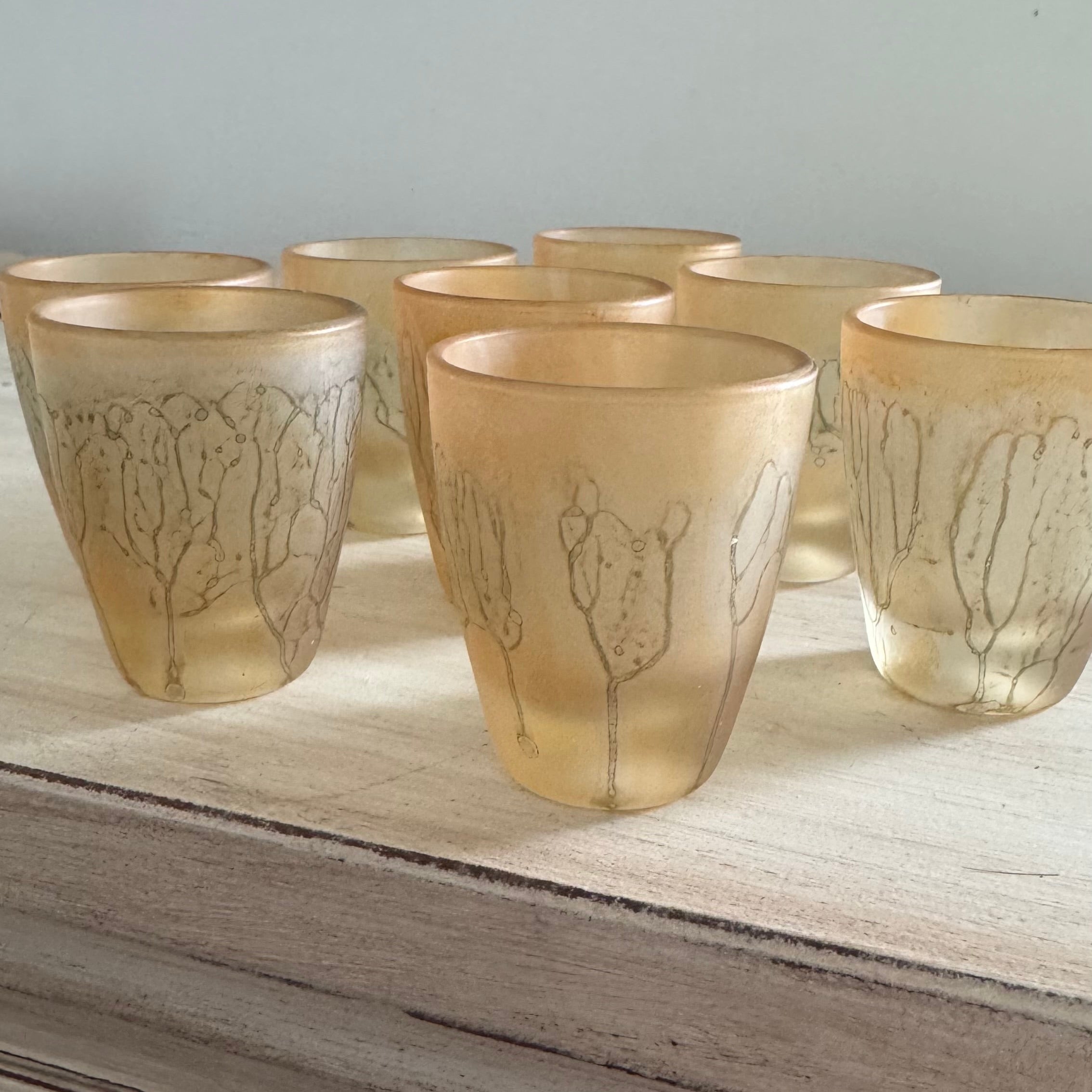 French Frosted Shot Glasses (set of 8)