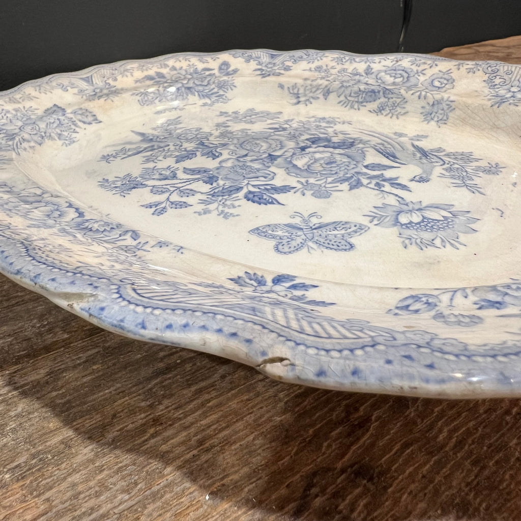 Blue Asiatic Pheasants Transferware Platter