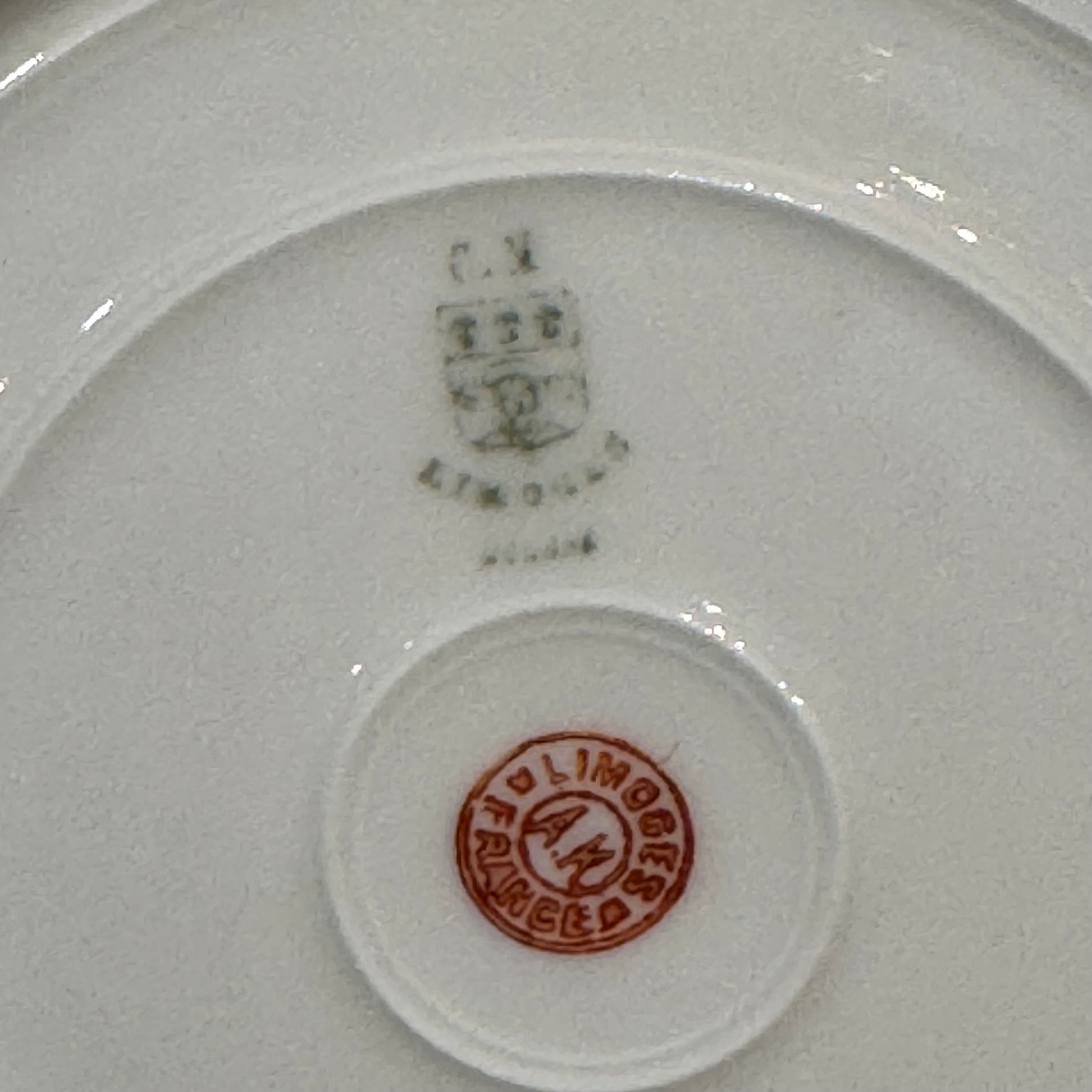 Antique Limoges France Floral Dessert Plates – Set of 10 | 7”