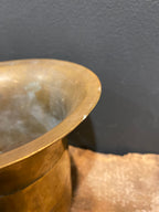 Antique Brass Mortar & Double-Ended Pestle