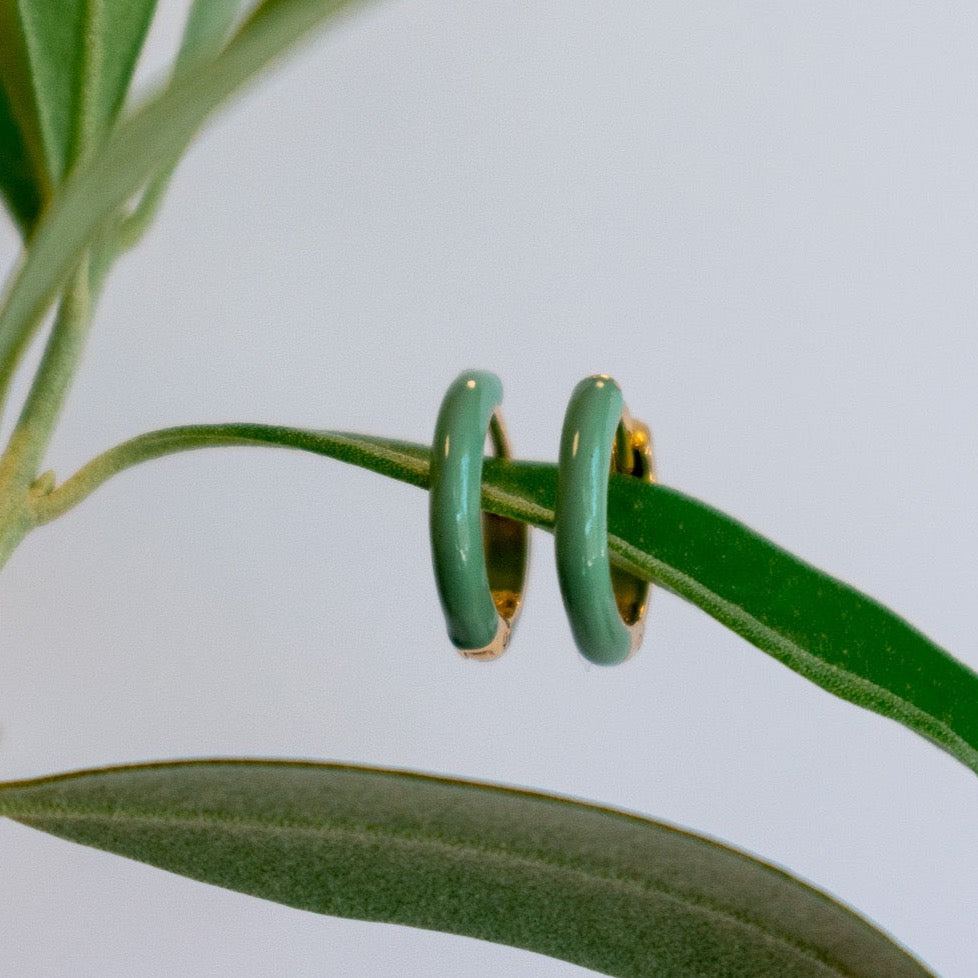 Zoe Enamel Huggie