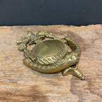 Vintage English Brass Floral Door Knocker