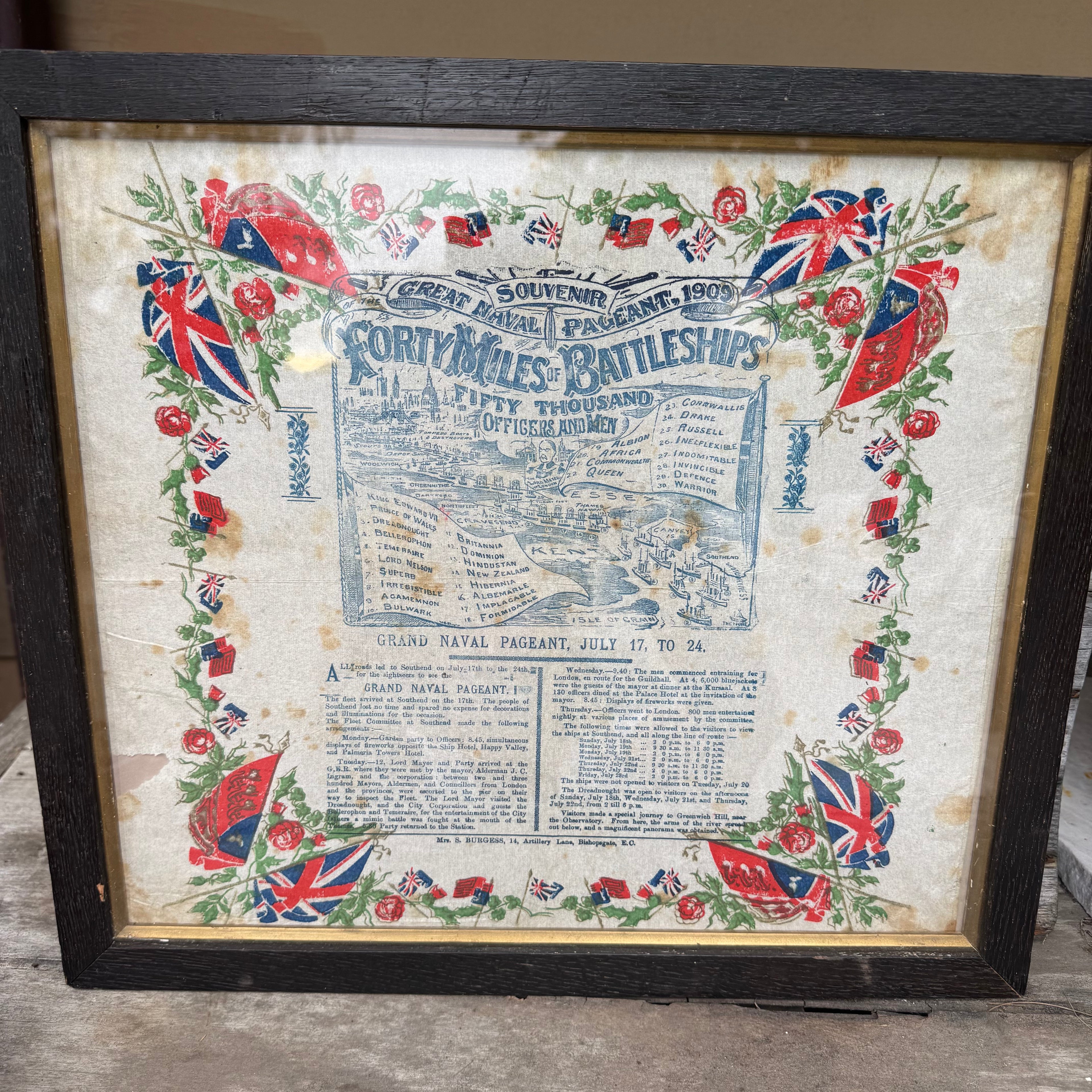 1909 British Naval Pageant Commemorative Print