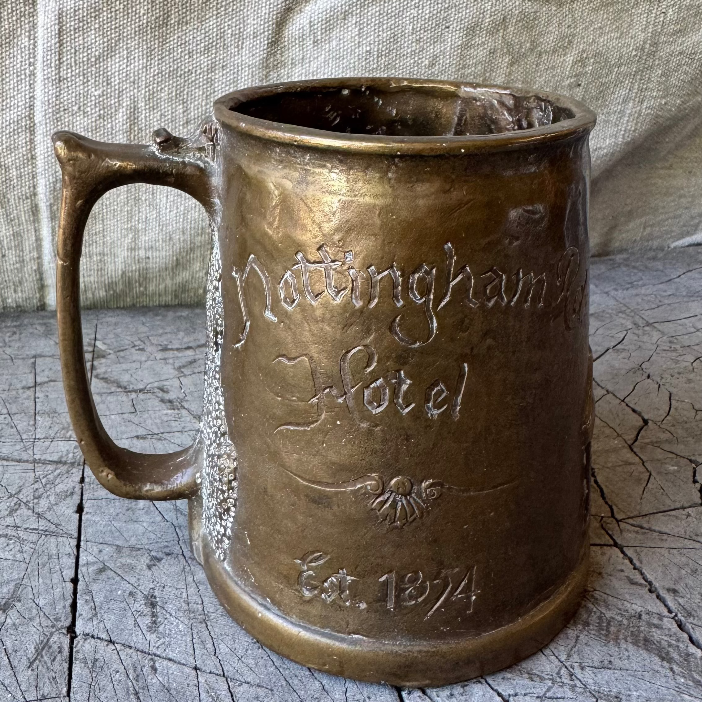 English Nottingham Road Hotel Tankard