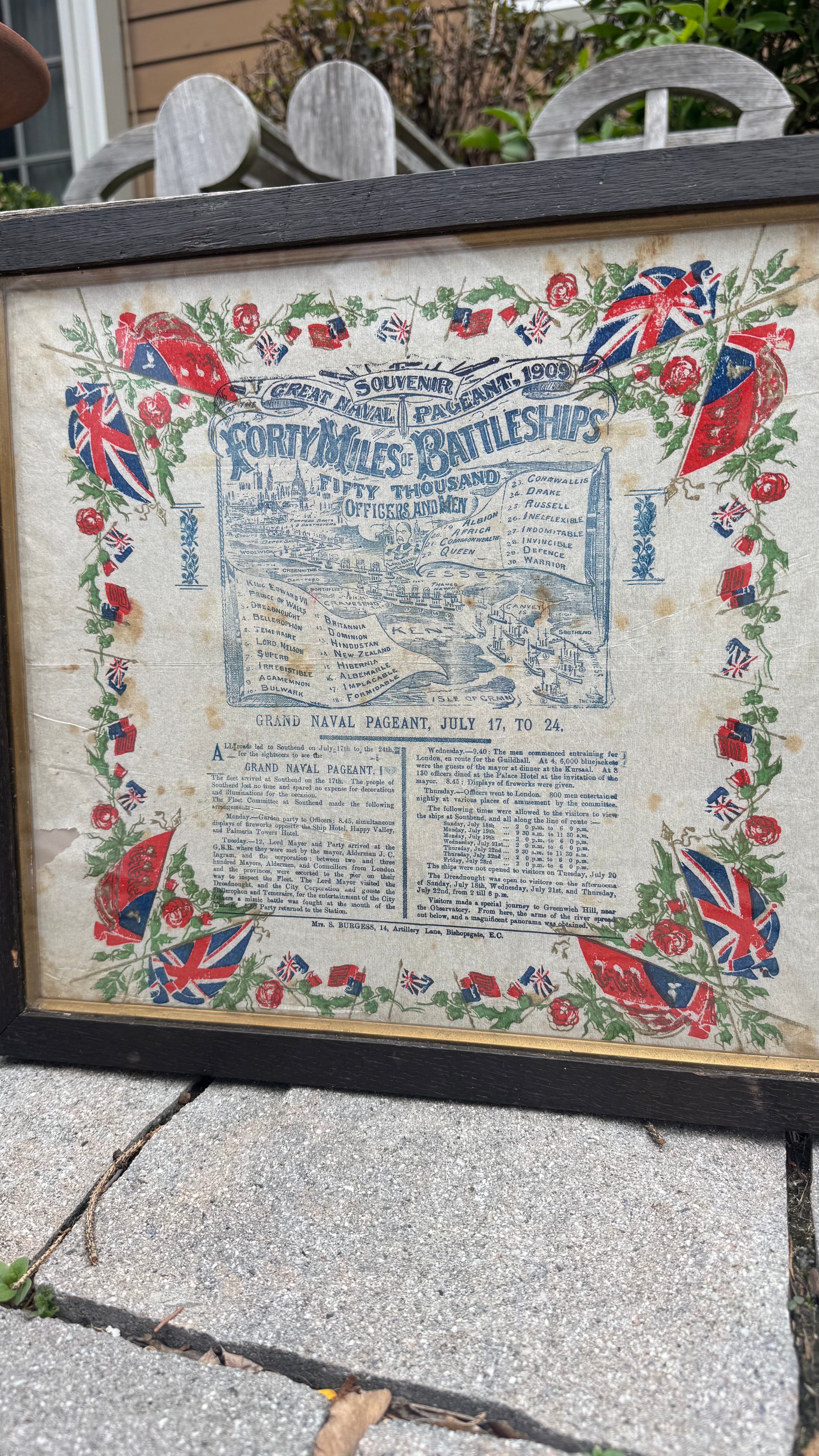 1909 British Naval Pageant Commemorative Print
