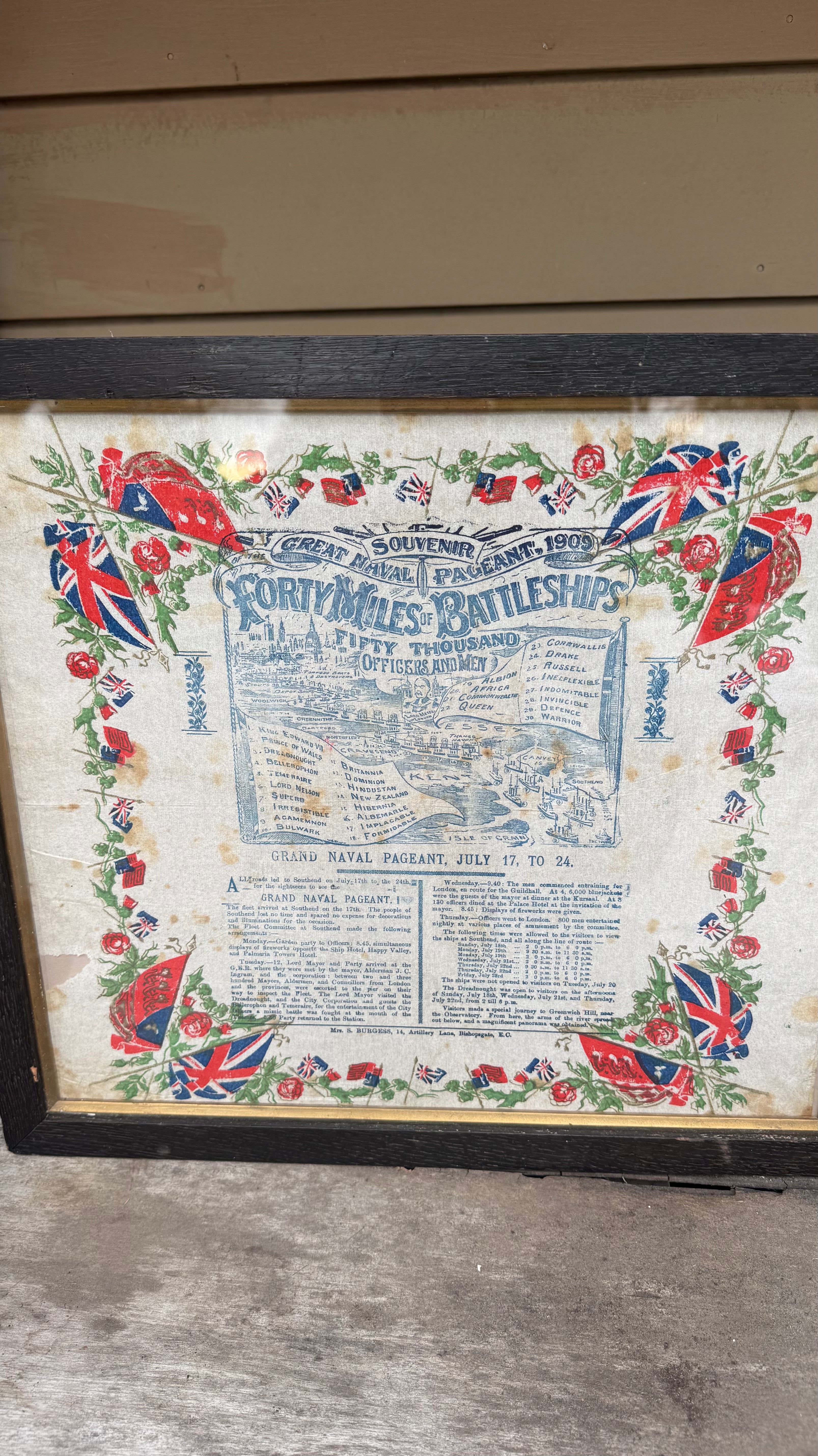 1909 British Naval Pageant Commemorative Print