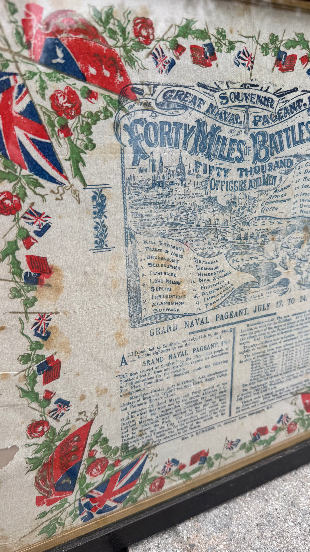 1909 British Naval Pageant Commemorative Print