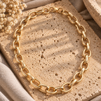 Matte Gold Chunky Link Necklace