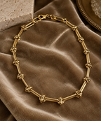 Entwined Knotted Link Necklace