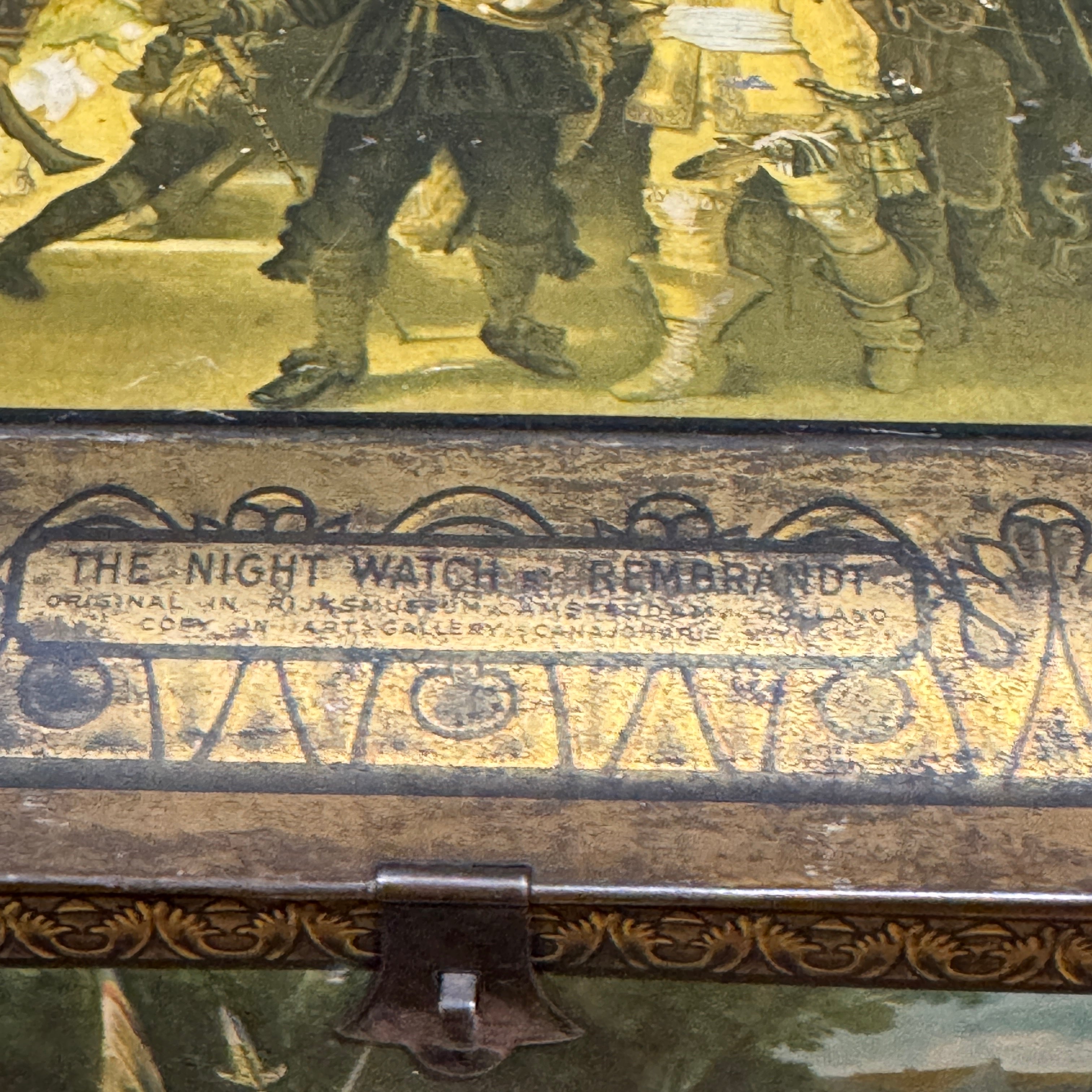 Early 20th Century Lithographed Tin Featuring Rembrandt’s The Night Watch