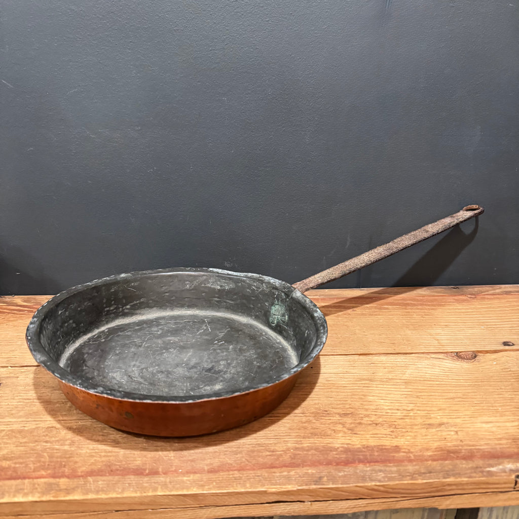 Antique French Copper Skillet