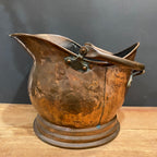 English Hammered Copper Coal Scuttle