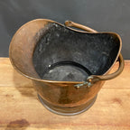 English Hammered Copper Coal Scuttle
