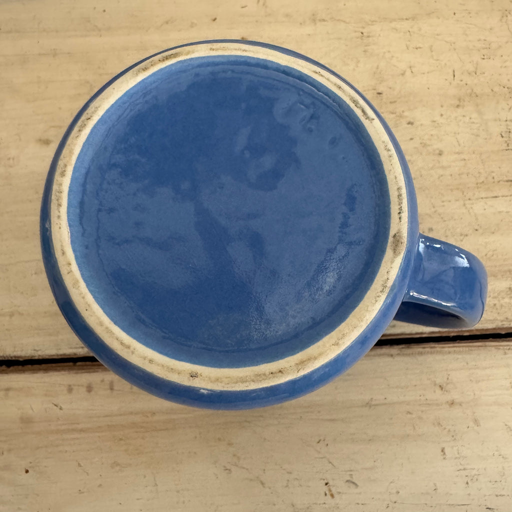 Vintage Blue & White Pottery Pitcher