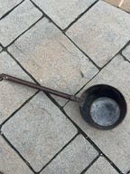 Antique Primitive Tinned Iron Long-Handled Hearth Dipper
