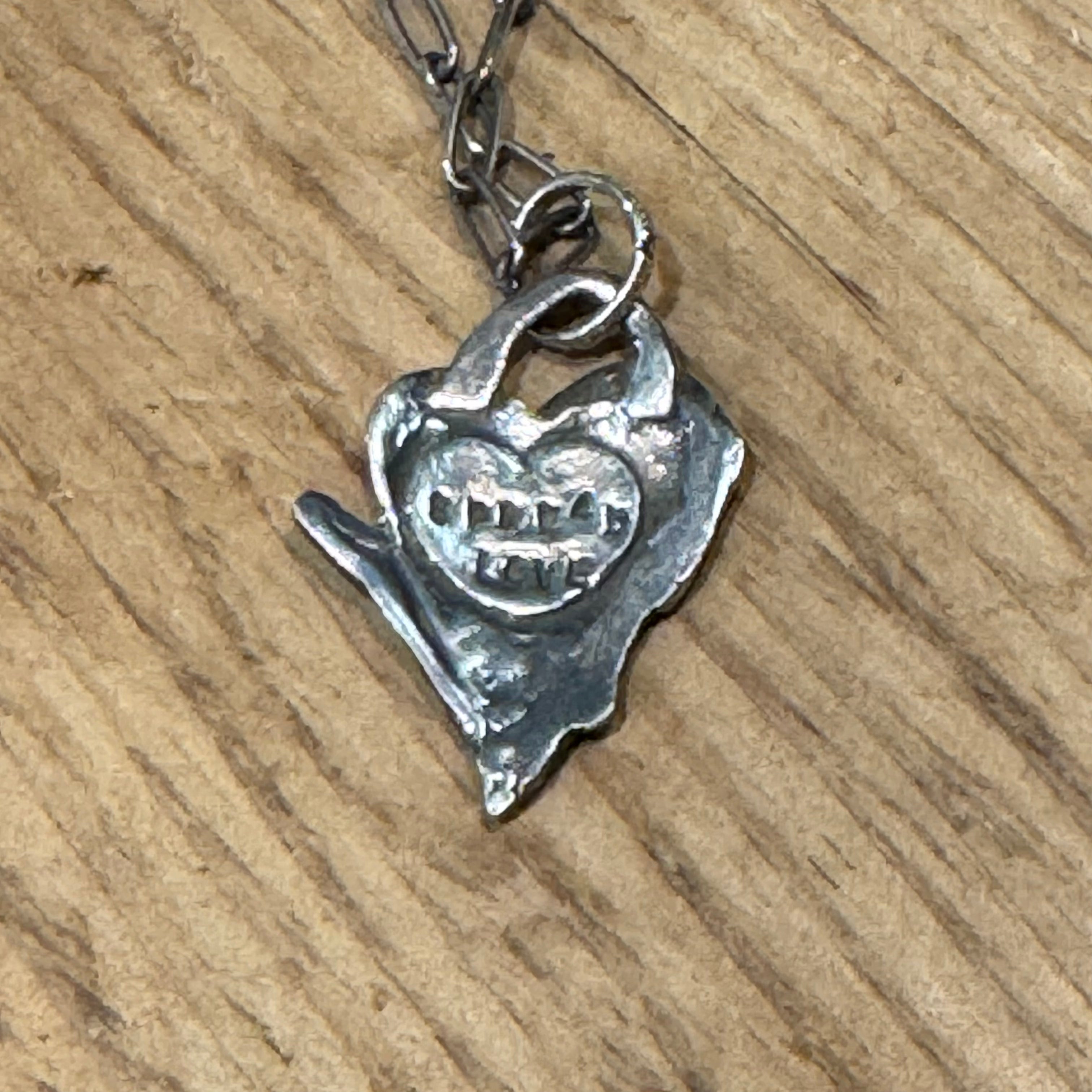 Spread Love Sterling hand-Crafted Necklace