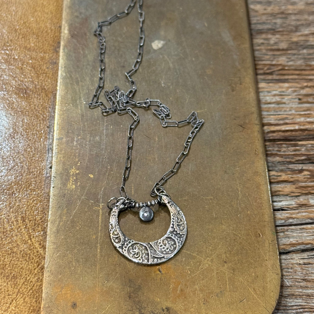 Crescent Moon Sterling Necklace