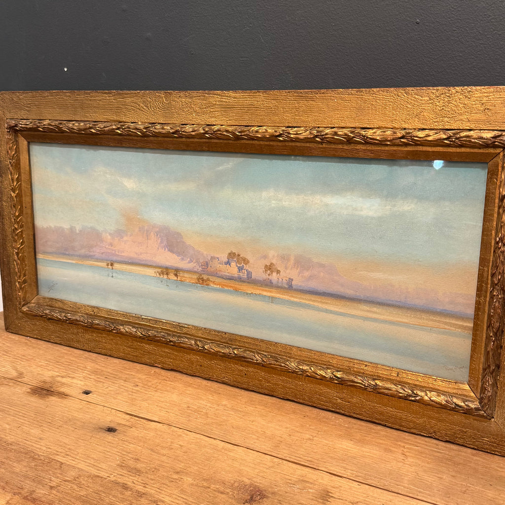Augustus Osborne Lamplough Egyptian Landscape Watercolor