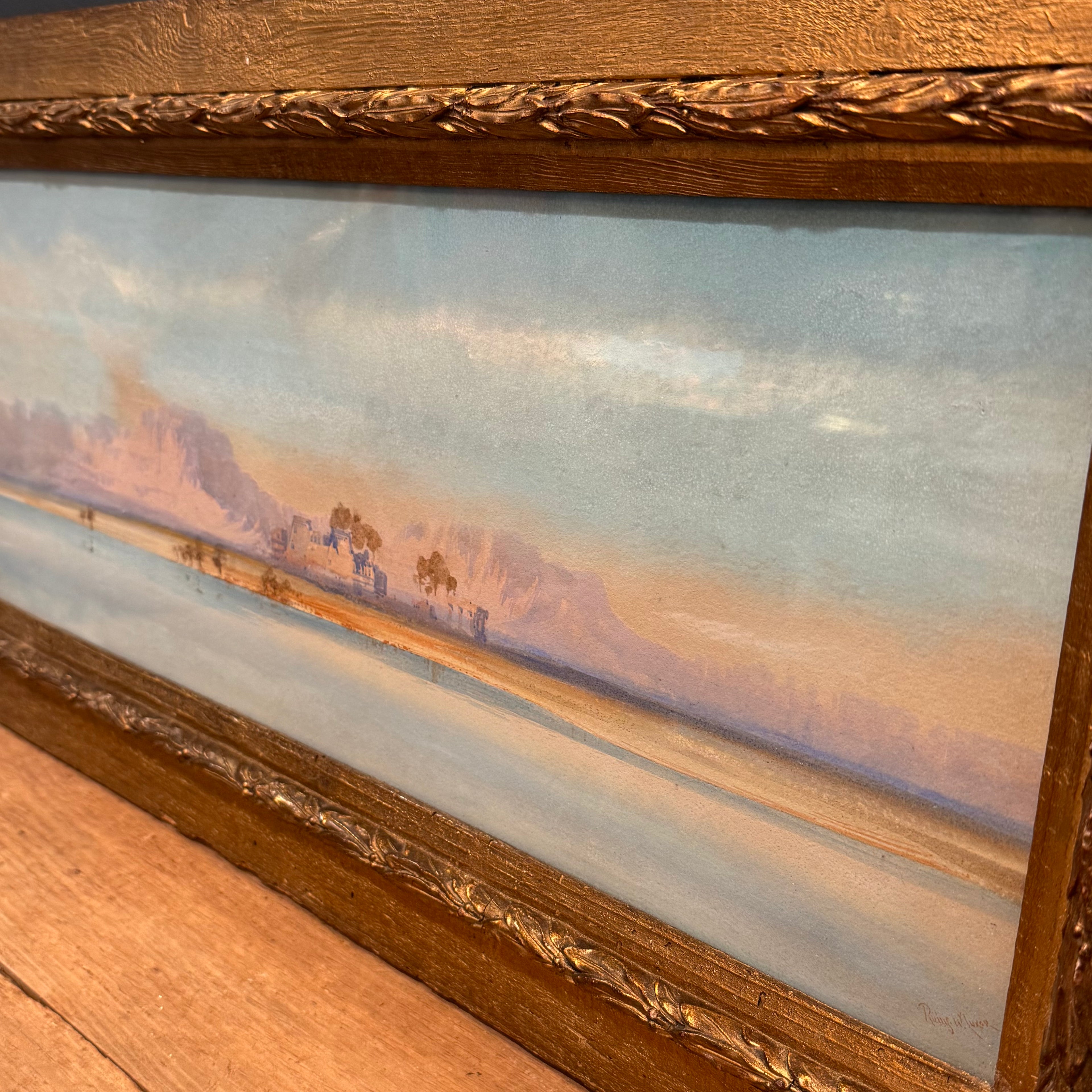 Augustus Osborne Lamplough Egyptian Landscape Watercolor