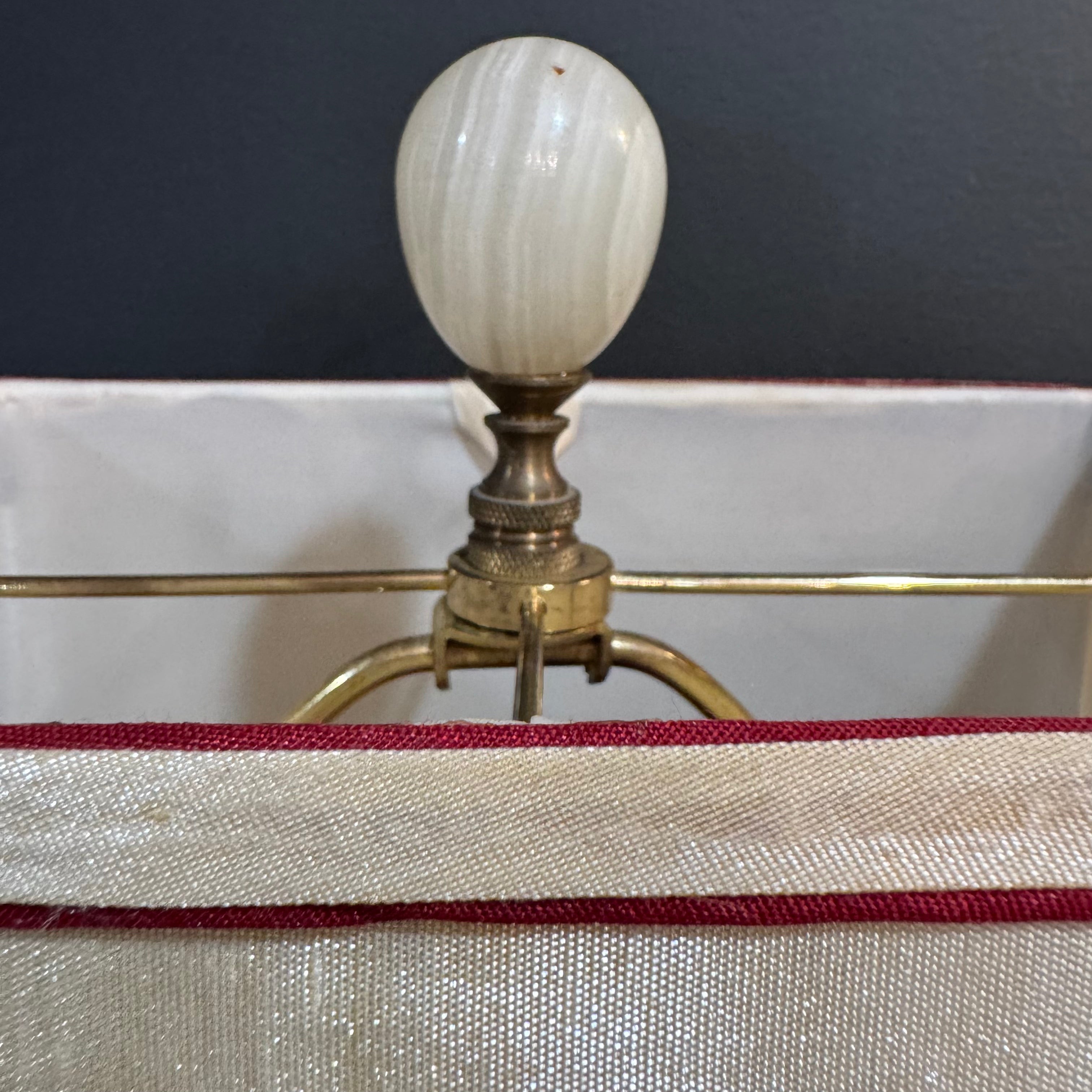 Vintage Carved Onyx Table Lamp