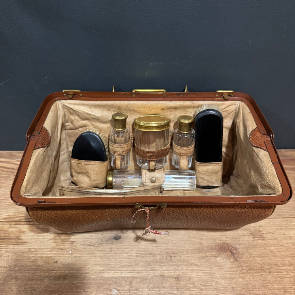 Vintage French Gentleman’s Travel Grooming Valise