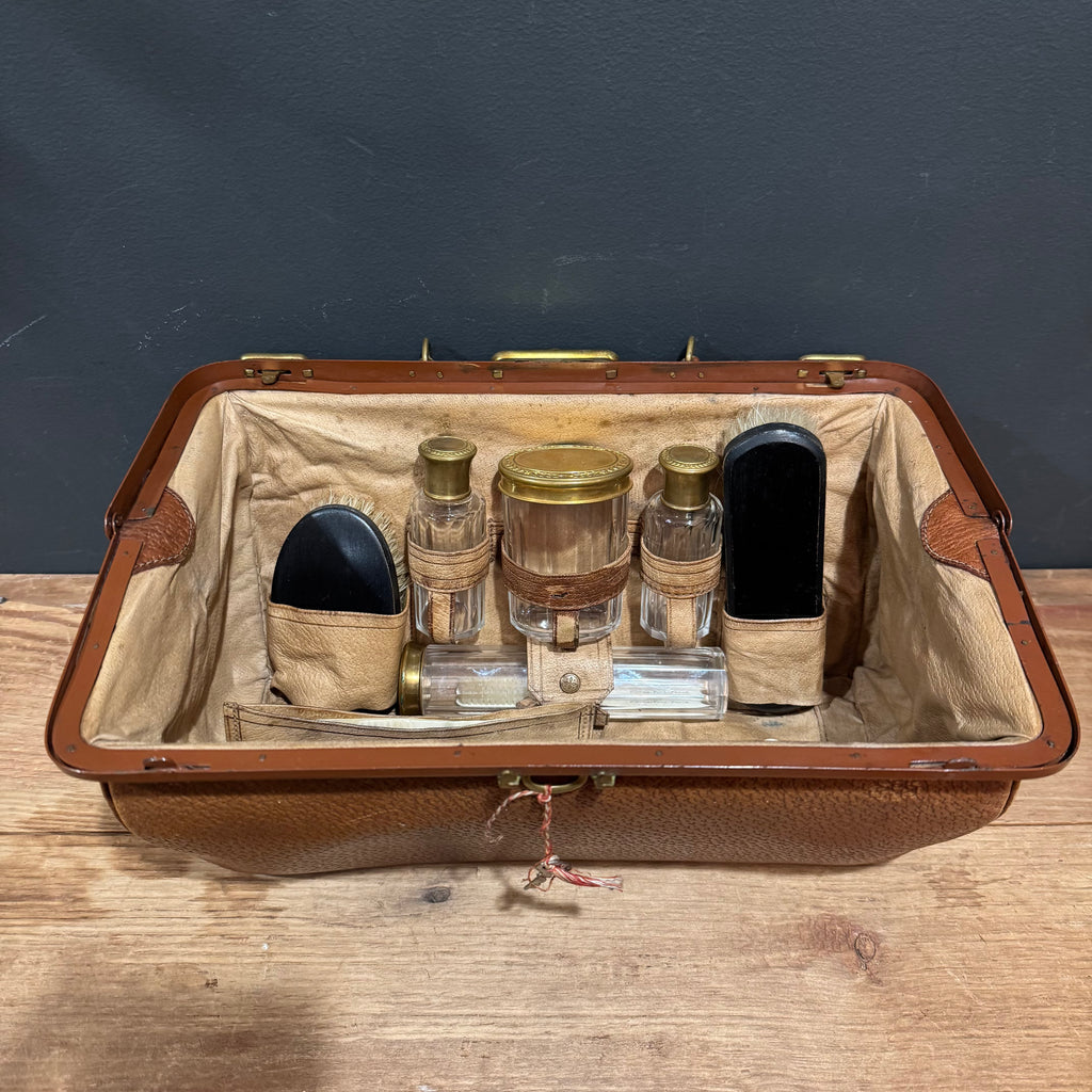 Vintage French Gentleman’s Travel Grooming Valise