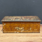 Antique Farm Scene Tin Box